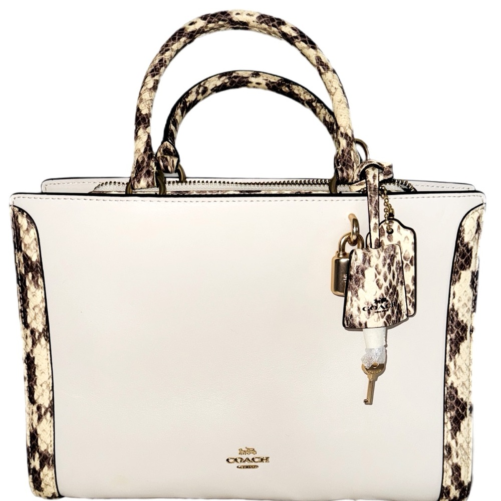 Coach Snake Embossed Leather Carryall EUC